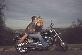 Brooke Kelly Photography Motorcycle Engagement Photos Couple Photography Poses Bike Photoshoot