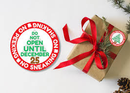 Christmas Gift Stickers Christmas Labels Holiday Gift Tags Personalized  Christmas Stickers Round Gift Tags Do Not Open No Peeking
