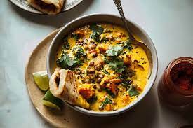 Ginger Sweet Potato Coconut Milk Stew With Lentils Kale Recipe Vegan Dinner Recipes Lentil Recipes Lentils