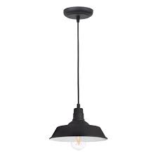 Sylvania Black Factory Pendant Light Fixture Kit Including 1 Led Light Bulb Walmart Com Walmart Com