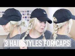 3 Simple Quick Hairstyles For Caps Hats Summer Hairstyles Shinylipstv Baseball Hat Hairstyles Hats Short Hair Baseball Cap Hairstyles