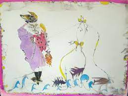 Aubrey Beardsley S Cat Goes Fishing Collage Art Aubrey Beardsley Original Art For Sale