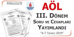 Açık lise i̇ngilizce testi çöz 2018 2019. Acik Lise 3 Donem Soru Ve Cevaplari Yayimlandi Aol Soru Ve Cevaplari My Memur