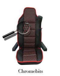 Noir Pu Cuir Tissu Luxe Siege Housse Pour Mercedes Actros Axor Atego Ebay