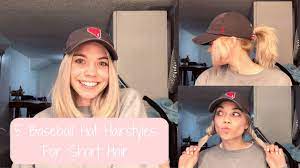How to wear a hat and when. 5 Baseball Hat Hairstyles Short Hair Heatless Hairstyles Youtube
