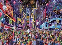 Times square the kiss on vj day wall decor poster ,times square the ki no framed. New Years In Times Square 500 Piece Puzzle Rvb16423 Fundemonium