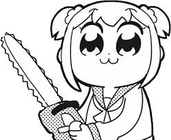 Popuko With A Chainsaw Pop Team Epic Anime Epic Kawaii Anime