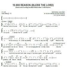 Smart Partitur 10 000 Reason Bless The Lord Satb The Lord Lagu Pianika