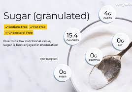 How many grams of carbohydrate equal 1 g of sugar. Granulated Sugar Nutrition Facts And Health Benefits