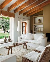 Wooden beams on the ceiling give your living room that cozy barn feel that makes you spend more and more time in. 36 Cozy Living Room Designs With Exposed Wooden Beams Digsdigs