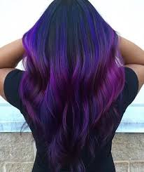 Black And Blue Ombre Hair Extensions Purple Ombre Hair Human Hair Extensions Clip In Extensions Etsy Purple Ombre Hair Dark Purple Hair Dark Purple Hair Color