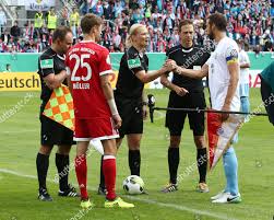 Referee Bibiana Steinhaus Thomas Mueller Marc Editorial Stock Photo