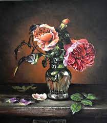 Check spelling or type a new query. Roses In A Glass Vase Painting By Alex Bond Saatchi Art