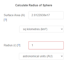 The surface area equations are as follows: Sphere Surface Area To Radius Calculator