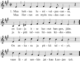 Minusta se on aika kaunis virsi ja tuttukin varmasti monelle. Virsi 576 Maa Hohtaa Lumivaipassansa Virsikirja Fi