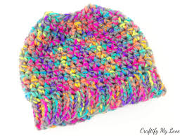 Select one (optional) yarn weight. Messy Bun Hat Free Crochet Pattern Craftify My Love