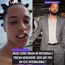 A internet está fervendo com a aparente conexão entre o canadense Drake e o  brasileiro Oruam. Segundo rumores nas redes sociais, Drake teria começado a  seguir Oruam no Instagram, e fontes indicam