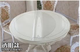 Nappe de table ronde en dentelle au crochet faite à. Nappe De Table Impermeable En Pvc Souple Ronde Transparente Tapis De Table A Manger En Verre Personnalisee Diametre De 110cm Aliexpress