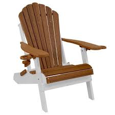 Outer Banks Deluxe Oversized Custom Two Tone Poly Lumber Folding Adirondack Chair With Cup Holders Folding Adirondack Chairs White Adirondack Chairs Adirondack Chair