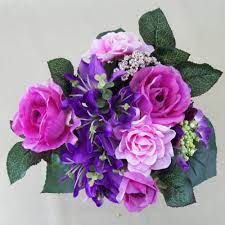 Maybe you would like to learn more about one of these? Posy Of Roses Lilies And Hydrangeas Purple Pink Artificial Flowers