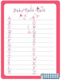 Free Printable Baby Name Race Game For Baby Shower Boy Baby Shower Ideas Dinamicas Para Baby Shower Juegos Para Beber
