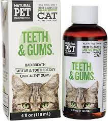 Tomlyn Natural Pet Cat Teeth Gums Homeopathic Supplement Water Additive 4 Oz Bottle Natural Pet Dry Skin Remedies Cat Supplement