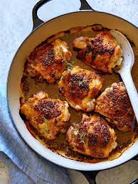 Oven baked chicken thighs recipe. Oven Baked Chicken Thighs Spoon Fork Bacon