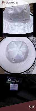 Panama Jack Beach Hat Black White Wide Brim Wide Brimmed Beach Hat Black And White