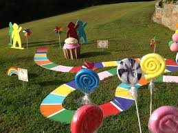 Outside Candyland Board Game Candyland Party Candyland Birthday Candy Land Birthday Party