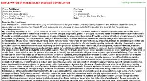 • chemical engineering cover letter examples for various career fields from the broadest sense, cover letters serve two purposes: Water Or Wastewater Engineer Cover Letter
