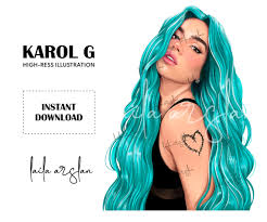 Karol G Blue Hair Png Digital Download File Sublimation, Karol G PNG, Karol  G Bichota PNG, Karol G Dtf, Karol G Red Hair - Etsy Sweden