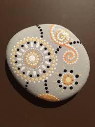 The dotting technique is how i learned to paint mandalas stones, and it's the easiest technique for beginner rock painters. Sunshine Rock Painting Designs Stone Art Painting Rock Painting Patterns