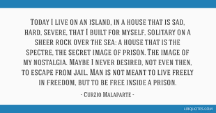 This house is a prison quote. Today I Live On An Island In A House That Is Sad Hard Severe That I