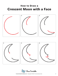 It should be shaped like a circle, but the circle must remain incomplete. How To Draw A Crescent Moon With A Face