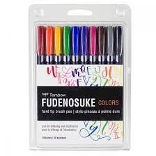 Fudenosuke Colors Brush Pen Set 10 Pack