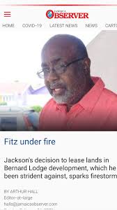 Daryl Vaz, the minister with responsibility for the environment, has  admitted that he knew the “sensitivity” of his position in government when  he offered to lease lands bordering the protected Holywell National