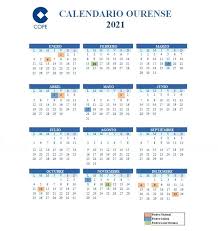 Días festivos por comunidades autónomas 2021. Calendario Laboral 2021 De Ourense Consulta Aqui Los Dias Festivos Ourense Cope