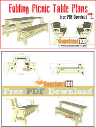 Entertain your guests in style with a picnic table built from one of these 17 picnic table plans. 13 Best Folding Picnic Table Plans Ideas Folding Picnic Table Plans Folding Picnic Table Picnic Table Plans