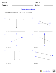 48 parallel lines and transversals step 3: Geometry Worksheets Parallel And Perpendicular Lines Worksheets