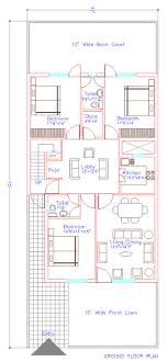 Image Result For House Plans Of 30 75 Free House Plans Narrow House Plans House Map