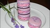 Blueberry Lavender Macarons