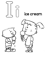 Kid dreaming of ice cream treats. I Is For Ice Cream Coloring Page Coloring Sky