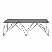 The smooth glass top comes with 8 mm strength to ensure high weight carrying capacity. Rectangular Glass Top Coffee Table With V Metal Legs Gray Overstock 31959687