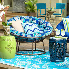 Papasan Cushion Aria Blue Outdoor Papasan Chair Papasan Chair Outdoor Chairs