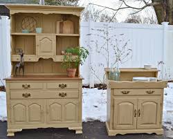a matching hutch and dry sink