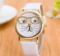 Wristwatch Kids Cartoon Children Cute Cat Quartz Gold Glass Waterproof Gift New
