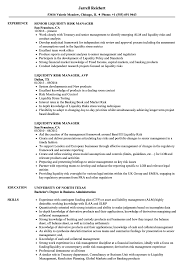 Post on job boards for free. Liquidity Risk Manager Resume Samples Velvet Jobs