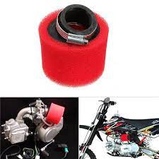 50mm Air Filter Cleaner For Motorbike Filters Systems Parts Red Motorcycles Accessories Foam Aluminium Rubber