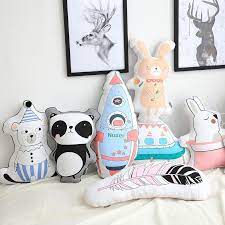 Children Stuffed Toys Kawaii Kids Plush Cushion Soft Cotton Cartoon Baby Nursing Pillow For Newborns Nordic Ba Baby Pillows Kids Plush Toys Baby Nursing Pillow