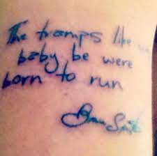 We did not find results for: Bruce Springsteen Tramps Like Us Born To Run Tattoo Quotes Bruce Springsteen Tattoos